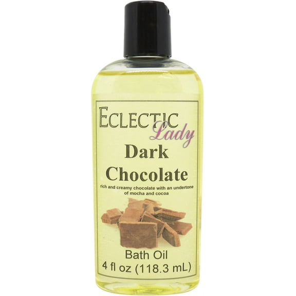 Dark Chocolate Bath Oil - Scented Body Oil - Relaxing & Moisturizing Bathing Oil - Fragrance Body Oil For Dry & Rough Sensitive Skin - 4 oz