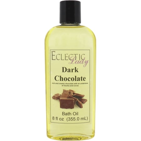 Dark Chocolate Bath Oil - Scented Body Oil - Relaxing & Moisturizing Bathing Oil - Fragrance Body Oil For Dry & Rough Sensitive Skin - 8 oz