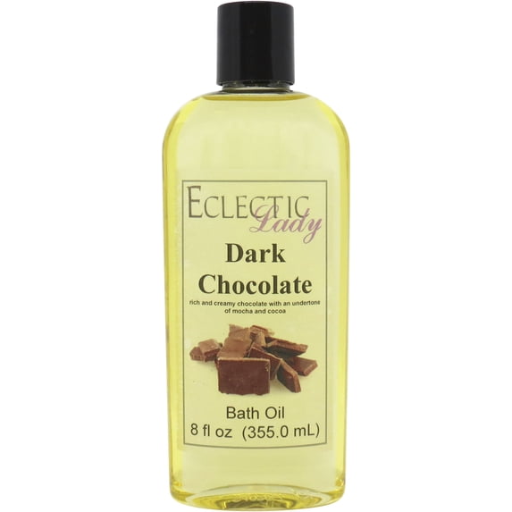 Dark Chocolate Bath Oil - Scented Body Oil - Relaxing & Moisturizing Bathing Oil - Fragrance Body Oil For Dry & Rough Sensitive Skin - 8 oz