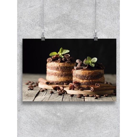 Dark Chocolate Cakes Poster -Image by Shutterstock