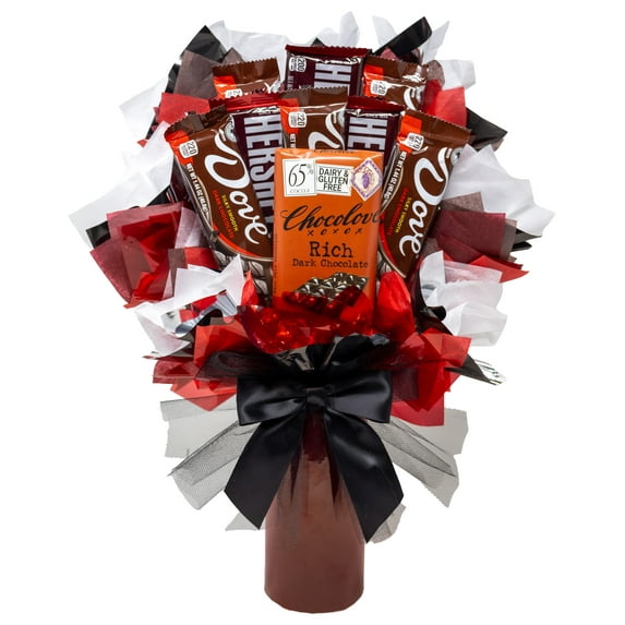 Dark Chocolate Candy Bouquet for Chocolate Lovers | Around the Clock Gifts