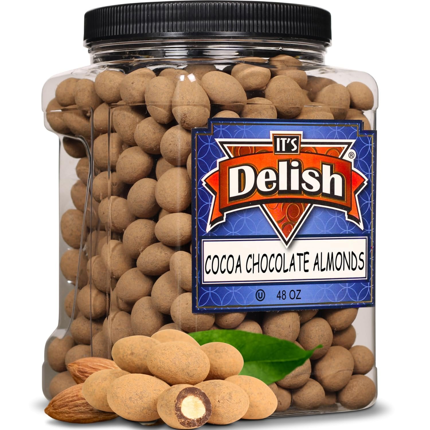Dark Chocolate Cocoa Dusted Almonds by It's Delish, 44 OZ Jumbo