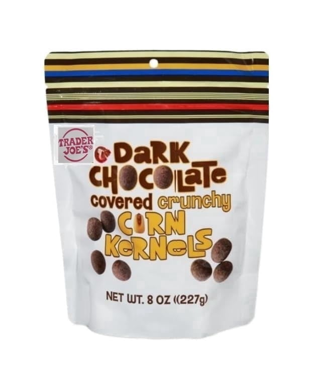 Trader Joe's Dark Chocolate Covered Crunchy Corn Kernels Puffed Snacks ...