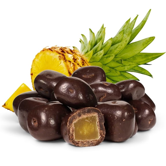 Dark Chocolate Covered Dried Pineapple by It's Delish, 10 lbs Bulk Bag Gourmet Chocolate Covered Pineapple Bits Fruit Snacks Bulk Chocolate Candy Treats Vegan, Non-Dairy, Kosher