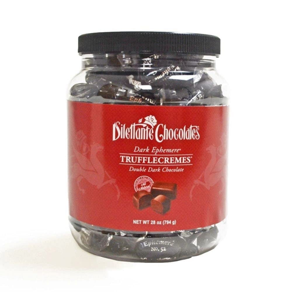 Dark Chocolate Ephemere TruffleCremes 28Ounce Bulk Jar Rich Dark