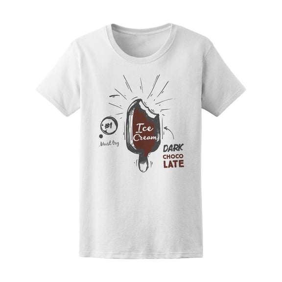 Dark Chocolate Ice Cream T-Shirt Women -Image by Shutterstock, Female Small