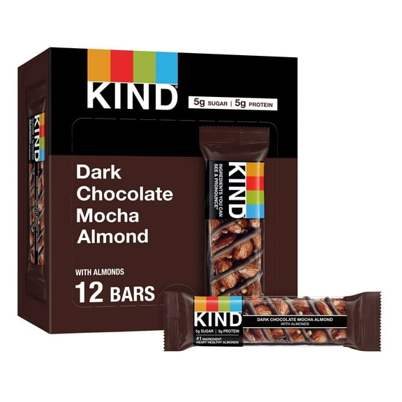 Dark Chocolate Mocha Almond, Gluten Free, 1.4Oz, 12 Snack Bars Box