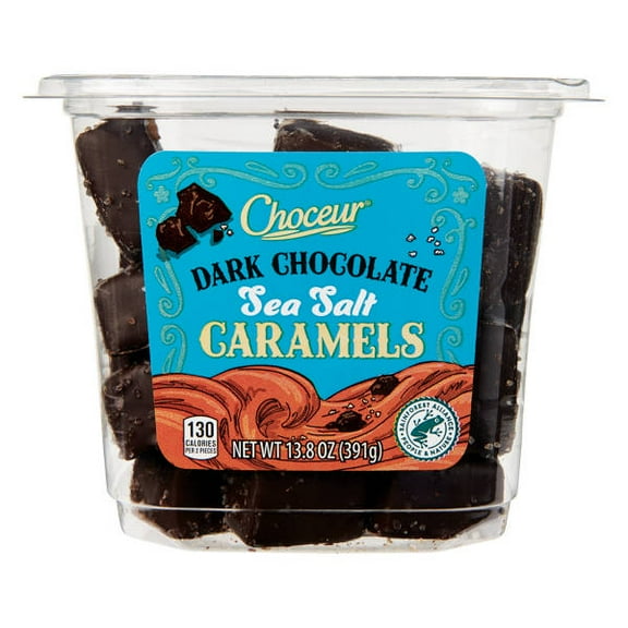 Dark Chocolate Sea Salt Caramels, 13.8 oz- Pack of 5