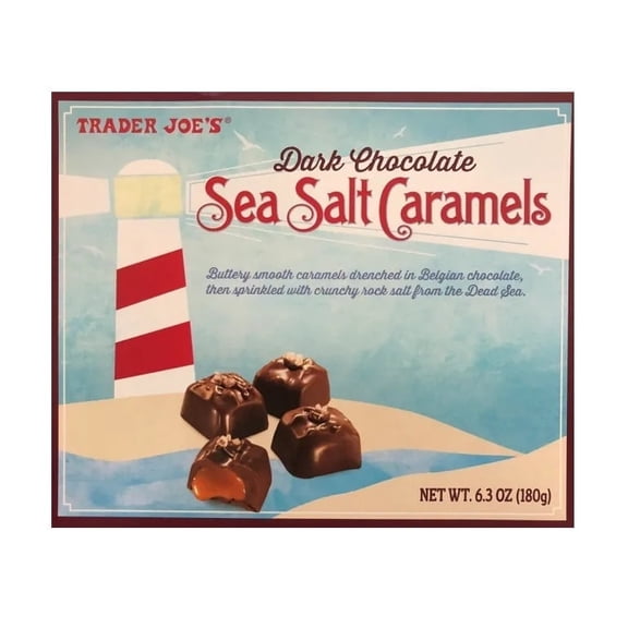 Trader Joe's Dark Chocolate Sea Salt Caramels, Belgian Chocolate, 1-Count, 6.35 oz