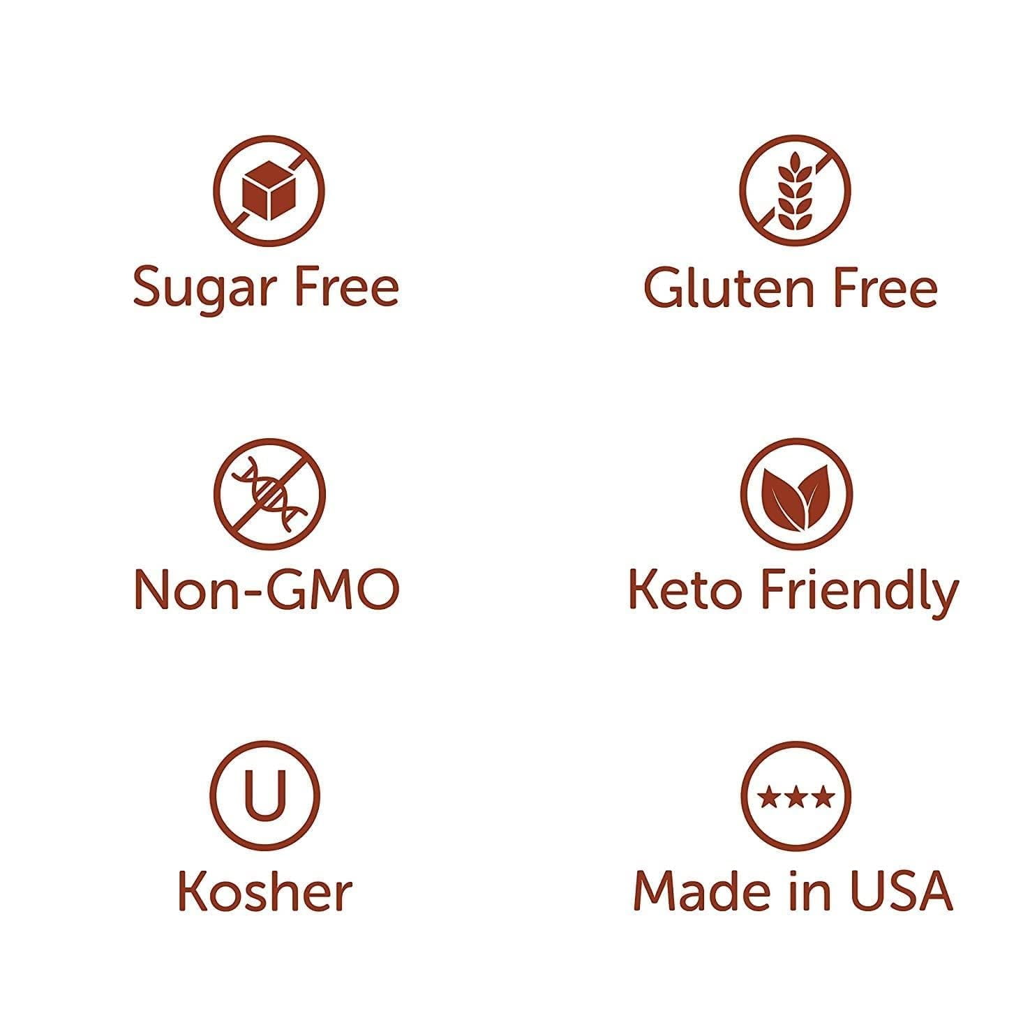 Dark Chocolate Syrup Sauce For Coffee Sugar Zero Calories + Mini