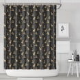 thumbnail image 1 of Dark Christmas Golden Reindeer Pattern Shower Curtain 72"x84" ,Bathroom Decorative Shower Curtains Set with 12 Hooks,Modern Waterproof Washable Shower Curtain, 1 of 6