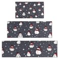 thumbnail image 1 of Dark Christmas Snowman Pattern Kitchen Rugs Sets Of 3,Kitchen Runner Rugs Non Skid Washable,Decorative Kitchen Floor Mats for Kitchen,Sink,Laundry,17"x30"+ 17"x47" + 17"x59", 1 of 6