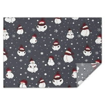 Dark Christmas Snowman Pattern Rectangle Tablecloth 60"x84",Waterproof Polyester Rectangle Table Cloth, Wipeable Spillproof Polyester Tablecloth for Dining, Camping, Indoor and Outdoor