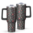 thumbnail image 1 of Dark Christmas Tree and Gift Pattern Tumbler with Handle and Lid,40oz Double Wall Vacuum Insulated Tumbler,Cups Gift for Women and Men, 1 of 7