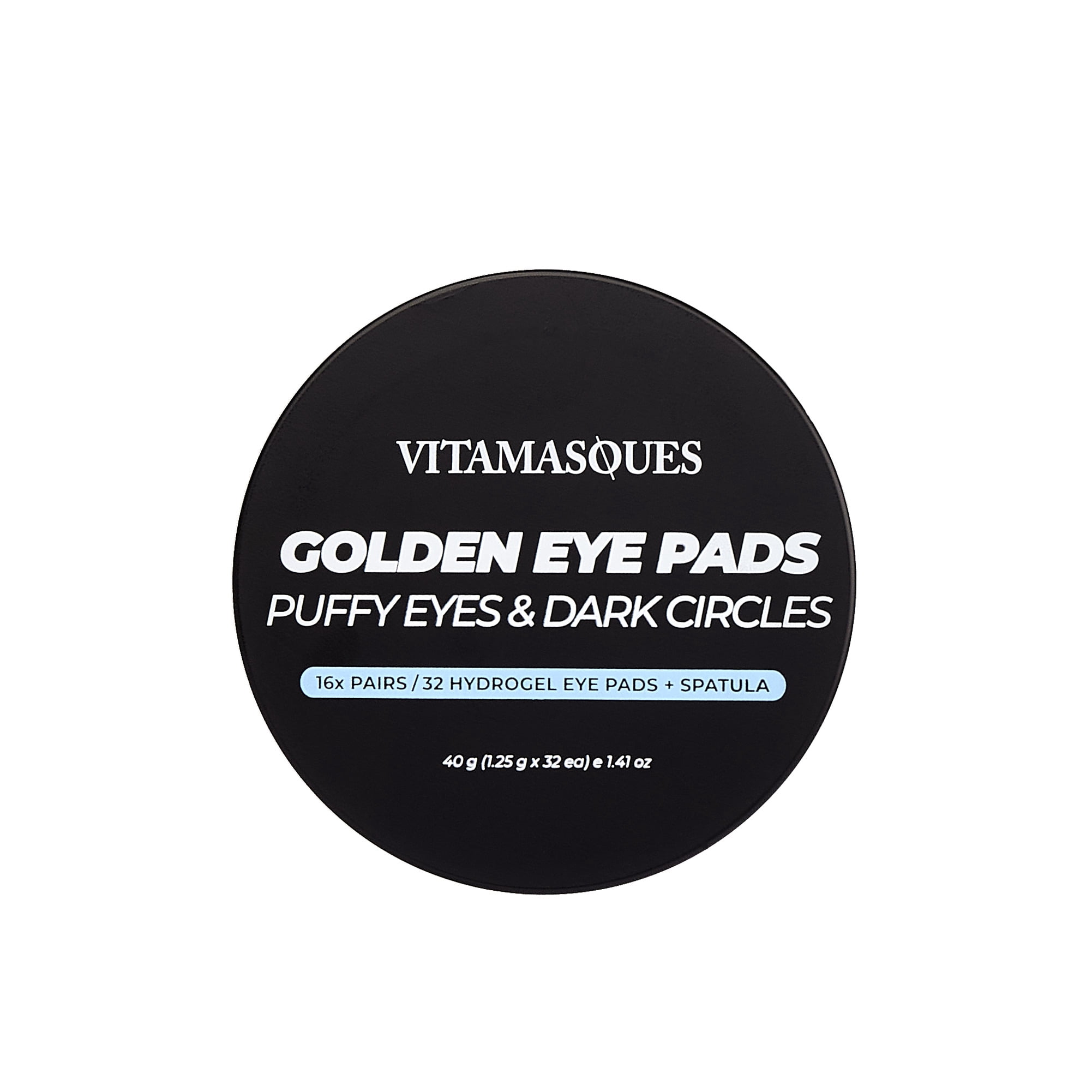 Vitamasques Golden Hydrogel Eye Pads for Puffy Eyes & Dark Circles, 16 Pairs