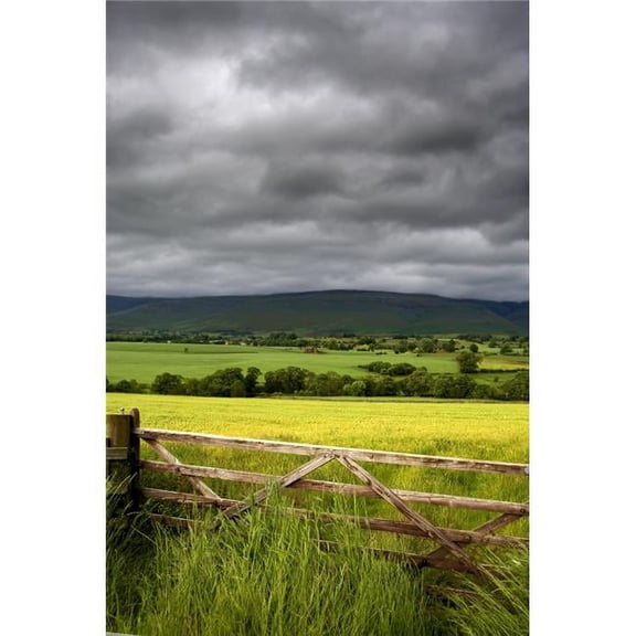 Dark Clouds Over Fields England Poster Print, 11 x 17