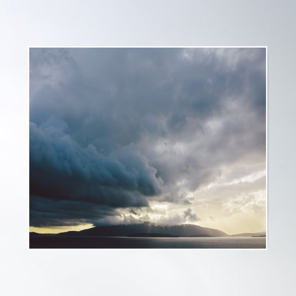 Dark Clouds Poster Wall Art, Modern Wall Decor, 16x16 UNFRAMED