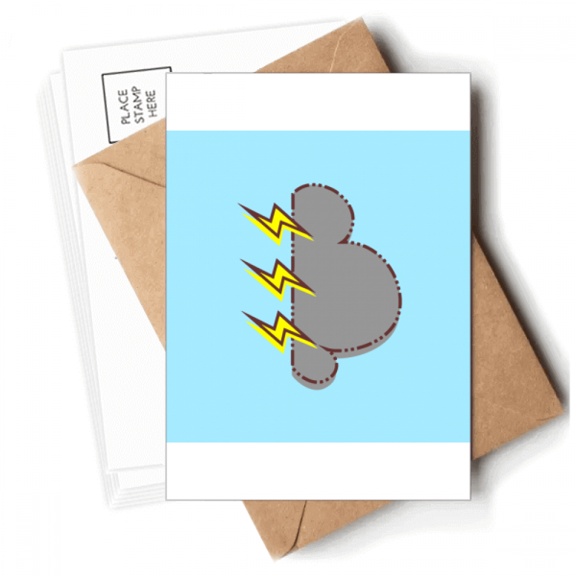 Dark Clouds Thunder Rain Postcards Envelopes Blank Note Cards Mailing