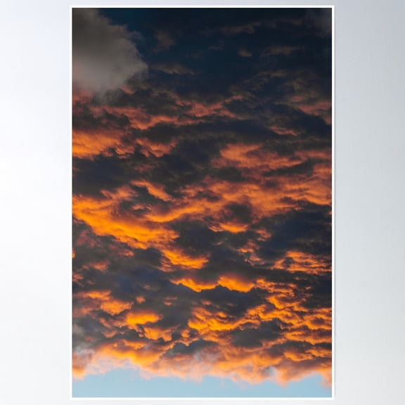 Dark Cloudy Sunset Sky Poster Wall Art, Modern Wall Decor, 8x12 UNFRAMED
