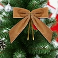thumbnail image 1 of Dark Coffee Velvet Christmas Tree Top Bow, 1'' Ribbon Mini Bows for Holiday Tree, Wreaths, Gift Wrapping, Party Favors, Wedding Decorations, 1 of 6