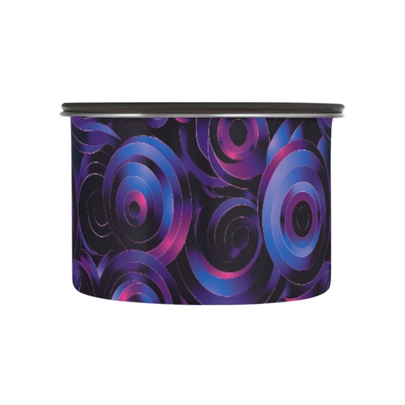 Dark Coil Swirl Neno Airtight Coffee Bean Canister 17oz Food Storage Containers with Lids For Gournd, Tea, Sugar, Flour, Rice, Cereal, Candy Cookie Jar