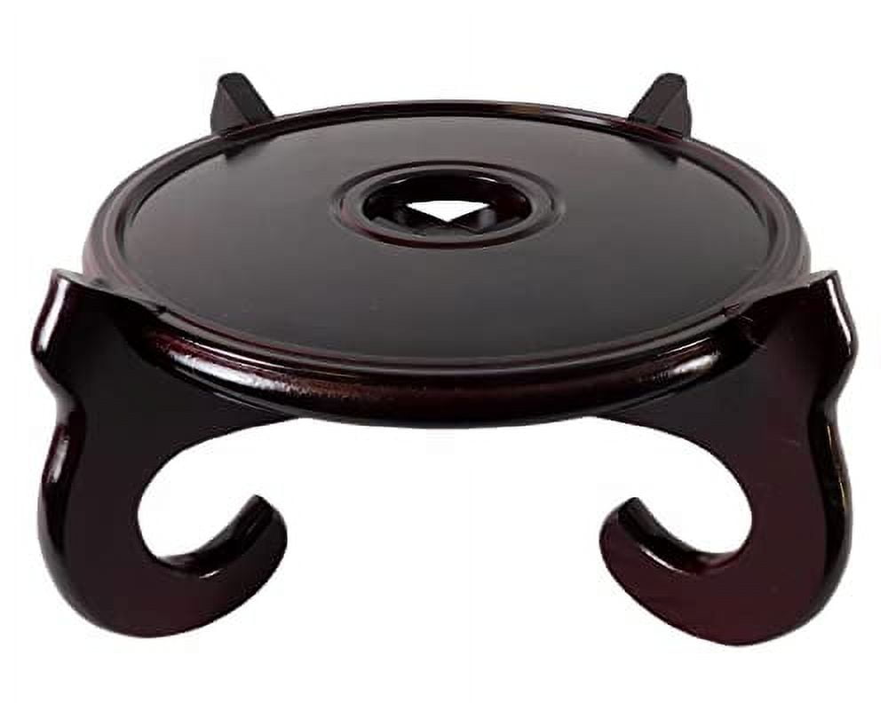 Dark Color 4-Legged Oriental Fish Bowl Stand (9.5" W X 5" H) - Walmart.com