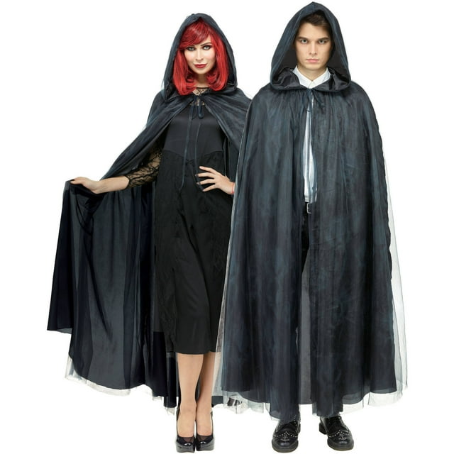 Dark Coven Black Cape Halloween Costume Accessory - Walmart.com