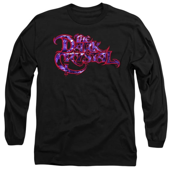 Dark Crystal/Collage Logo-Long Sleeve Adult 18/1 Black