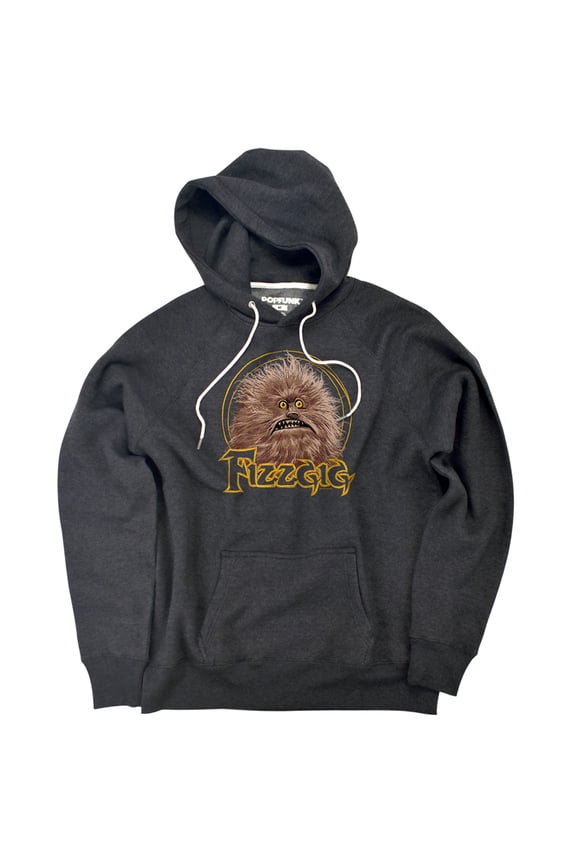 Dark Crystal Fizzgig Unisex Adult Slim Fit Pull-Over Heather Hoodie, Charcoal, Medium