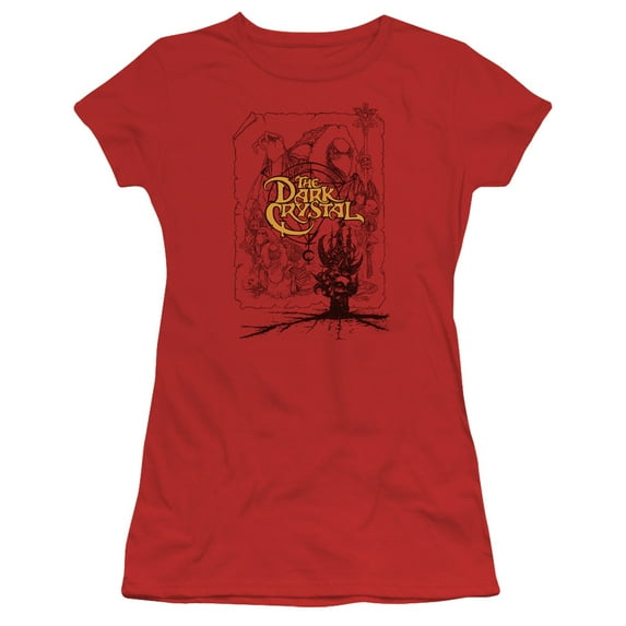 Dark Crystal - Poster Lines - Juniors Teen Girls Cap Sleeve Shirt - Medium