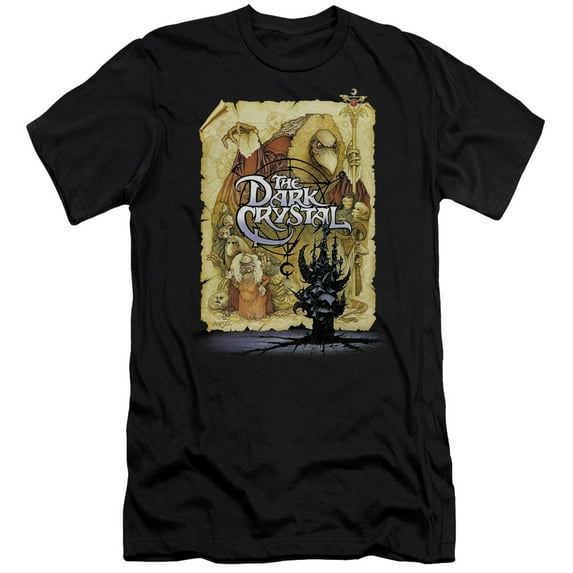 Dark Crystal/Poster Premium Canvas Adult Slim Fit 30/1 T-Shirt Black