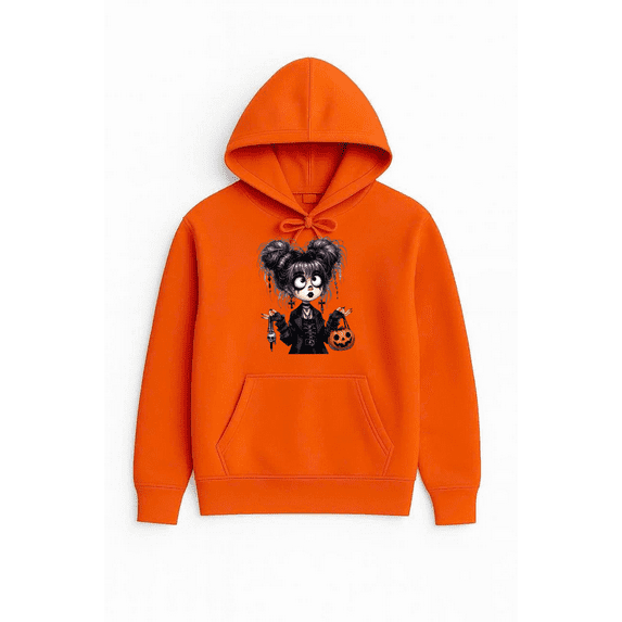 Dark Cute Halloween Witch Cartoon Hoodie Shirt, for men & women, up to size 5XL