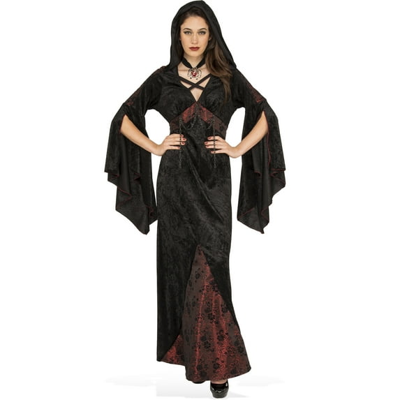 Dark Damsel Women Victorian Gothic Vampire Witch Halloween Costume-Std