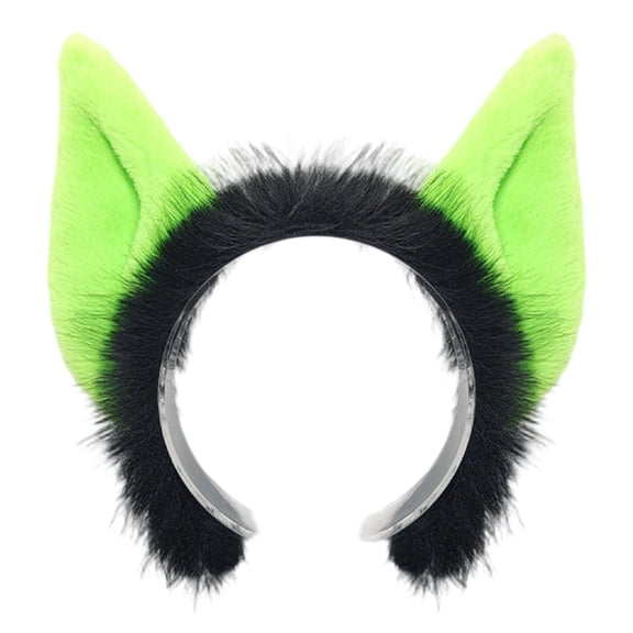 Dark Devil Horn Headband and Tail Set Cosplay Green D 1pc
