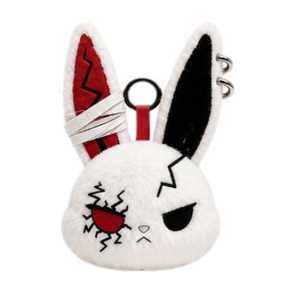 Dark Doll Keychain Pendant, Multicolor Polyester Halloween Accessory, Gothic Style Key Ring Bag Charm for Daily Carry Party Gift Decor