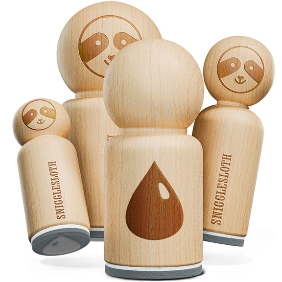 Dark Droplet Water Ink Liquid Rubber Stamp for Stamping Crafting Planners - 1 Inch Medium