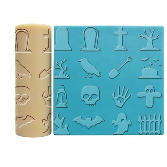 Dark Elements Textured Polymer Clay Roller for Crafting & Jewelry Making