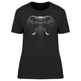 thumbnail image 1 of Dark Elephant Head T-Shirt Women -Image by Shutterstock, Female x-Large, 1 of 2