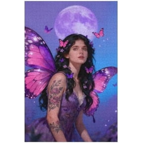 Dark Elf Wings 1000 Piece Jigsaw Puzzle for Adults, Charming Magic Elf Artwork, Colorful DIY Puzzle for Home Decoration, Interactive Family Game Night, Challenging Puzzle