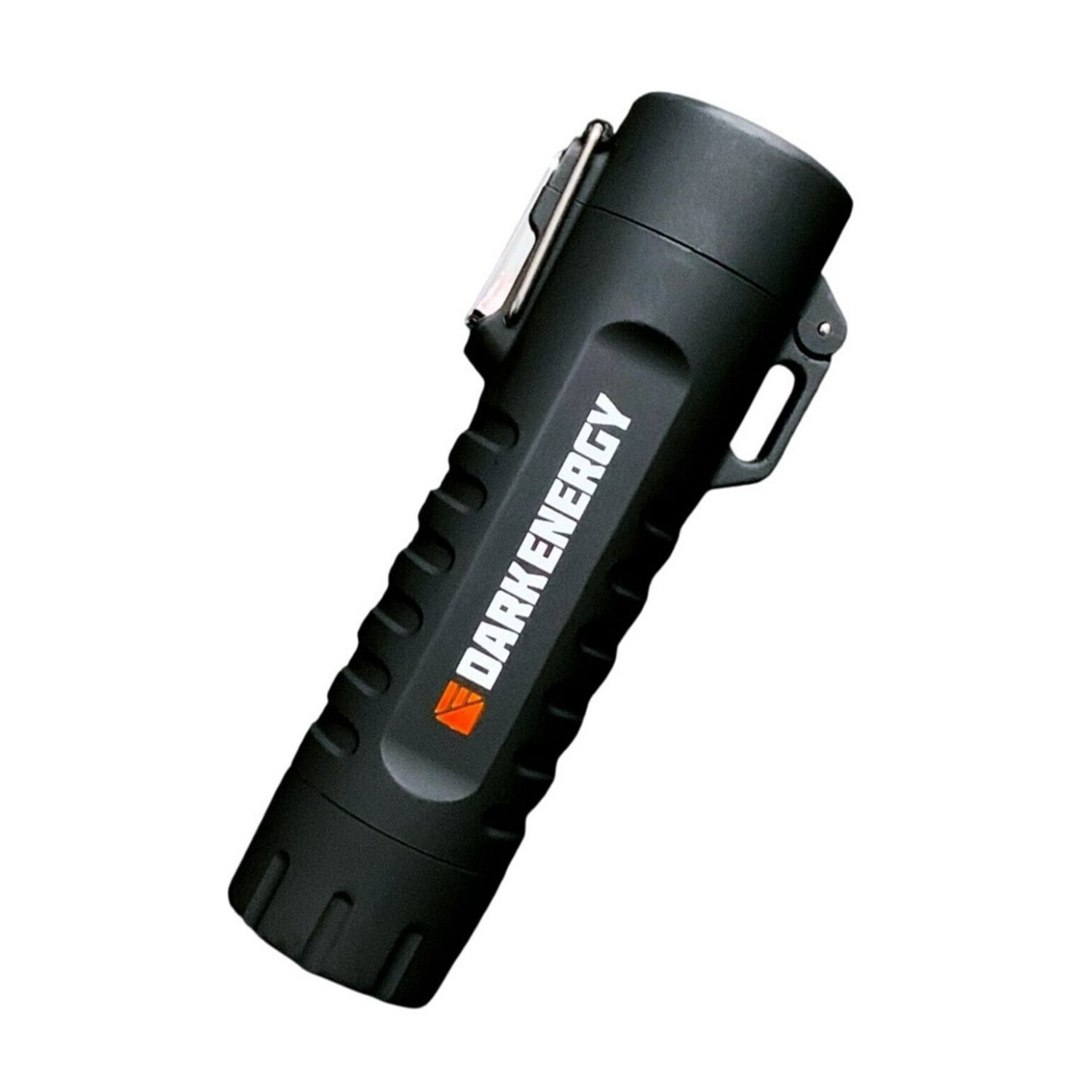 Dark Energy Dual Arc Waterproof, Windproof, Rechargeable Plasma Lighter with Built-In 120 Lumen Flashlight and Strobe (Black)