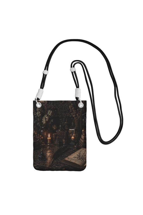 Dark Esoteric Study Art Small Crossbody Phone Bag, Cell Phone Purse with Adjustable Removable Strap, Mini Travel Shoulder Pouch