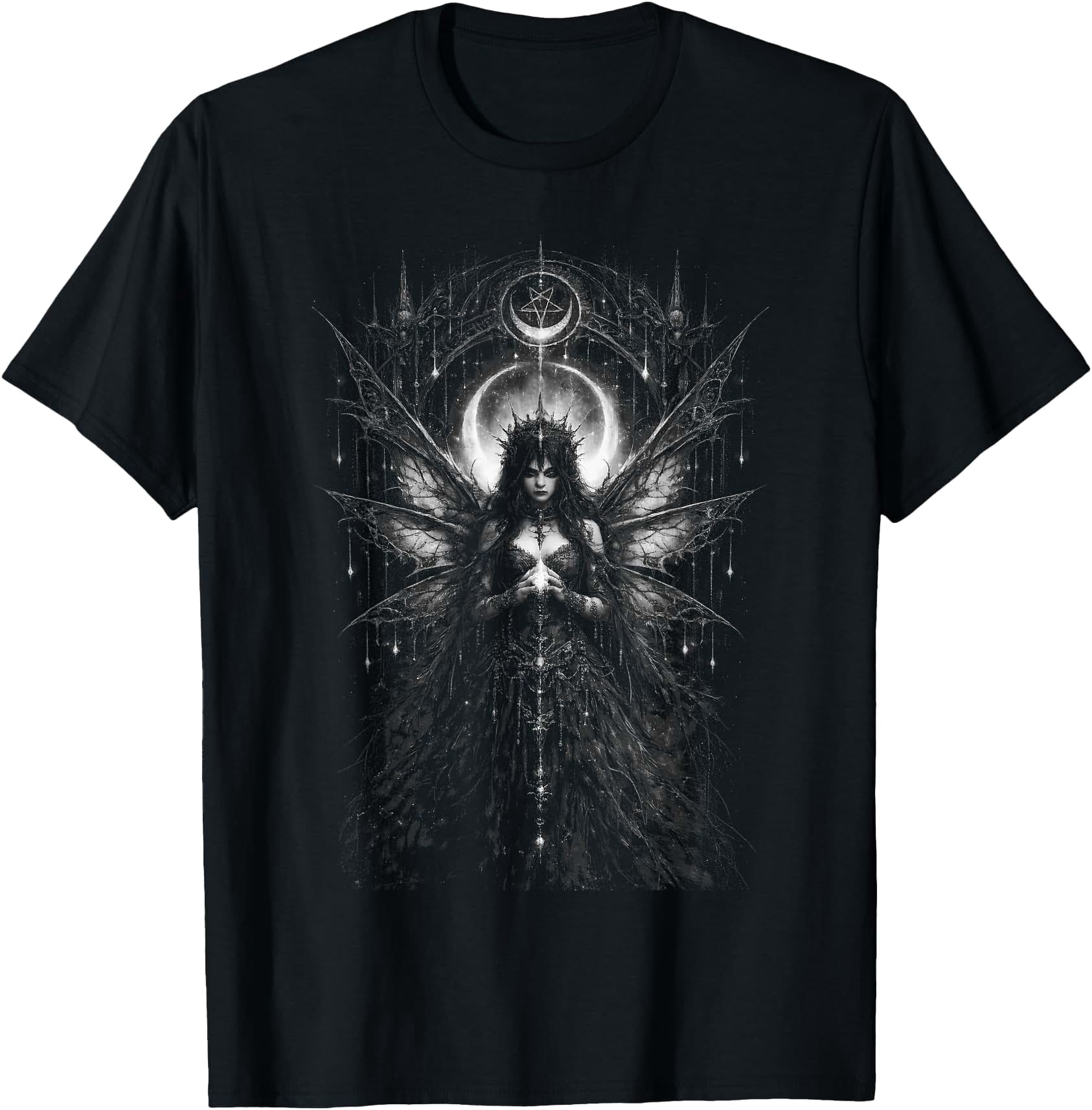 Magic Cclothes Dark Fairy Gothic Moon Magic Punk Art Dark Fashion Y2K T-Shirt ...