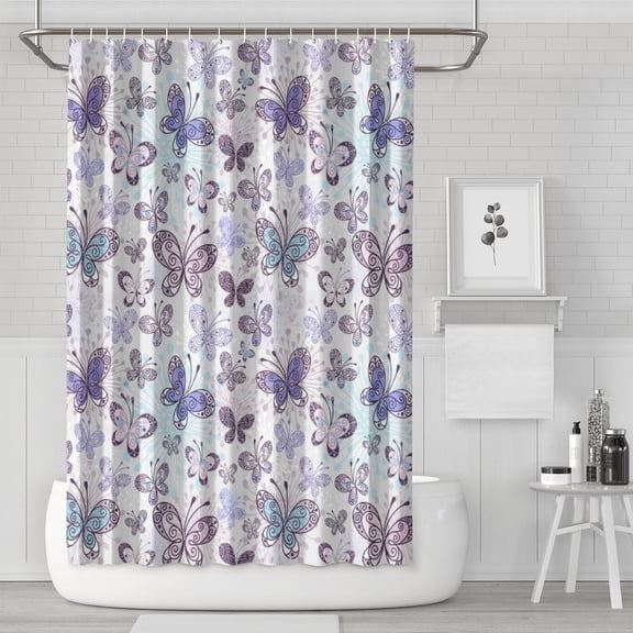 Dark Fantasy Butterfly Shower Curtain - 72x72 Inch Waterproof Bathroom Drape, Abstract Art, Machine Washable, Quick-Dry, Elegant & Modern Bath Decor
