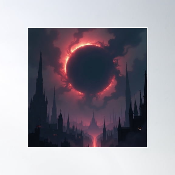 Dark Fantasy/Cosmic Horror Inspired Wallpaper Poster Wall Art, Modern Wall Decor, 30x30 UNFRAMED