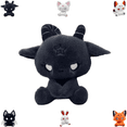 thumbnail image 1 of Dark Fantasy Demon Creature Plushies, Gothic Style Bunny Fox Cat Rabbit Stuffed Animals, Soft Polyester Plush Toys, Halloween Decorations Indoor, Collectible Decor for Bedroom & Living Room-B, 1 of 5