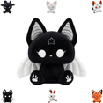 thumbnail image 1 of Dark Fantasy Demon Creature Plushies, Gothic Style Bunny Fox Cat Rabbit Stuffed Animals, Soft Polyester Plush Toys, Halloween Decorations Indoor, Collectible Decor for Bedroom & Living Room-A, 1 of 5