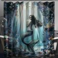 Dark Fantasy Mermaid Underwater Bathroom Curtain Shabby Chic Shower
