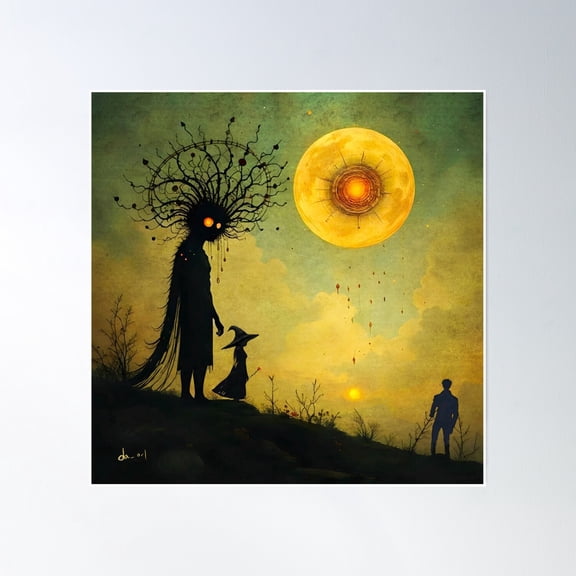 Dark Fantasy Poster Wall Art, Modern Wall Decor, 16x16 UNFRAMED