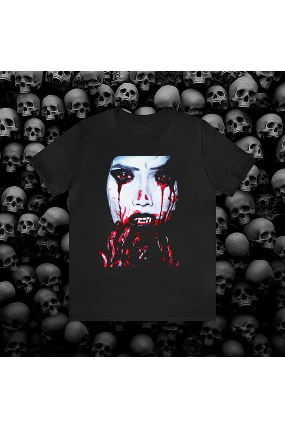 Dark Fantasy Vampire Style Shirt with Dramatic Graphic Art, S-3XL