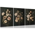 thumbnail image 1 of Dark Floral Canvas Wall Art Vintage Moody White Rose Flower Painting Picture Wall Decor Victorian Botanical black Still Life Poster Print Artwork for Living Room Bedroom（Only canvas）, 1 of 6